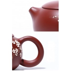 Teapot Real Handmade Kettle Wintersweet Patterns Ball Hole Filter Elegance Xishi Zisha Tea Pot Teaware