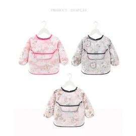 Baby Bibs Waterproof Apron Long Sleeve Art Smock for Kids Baby Stuff Chest Protection Feeding Bibs Infant Burp Cloths