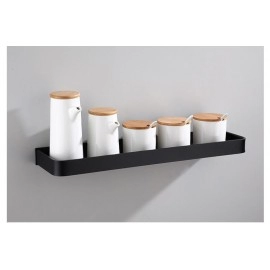 Bathroom Shelf 23cm Bath Shower Shelf Aluminum Black Bathroom Corner shelf Wall Mounted Black Aluminum Kitchen Storage holder