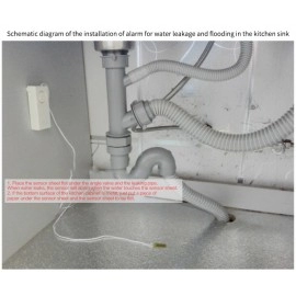 Home Alarm Water Leakage 110dB Spot Alarm Smart Sensor Detector Flood Alert Overflow Security Alarm System